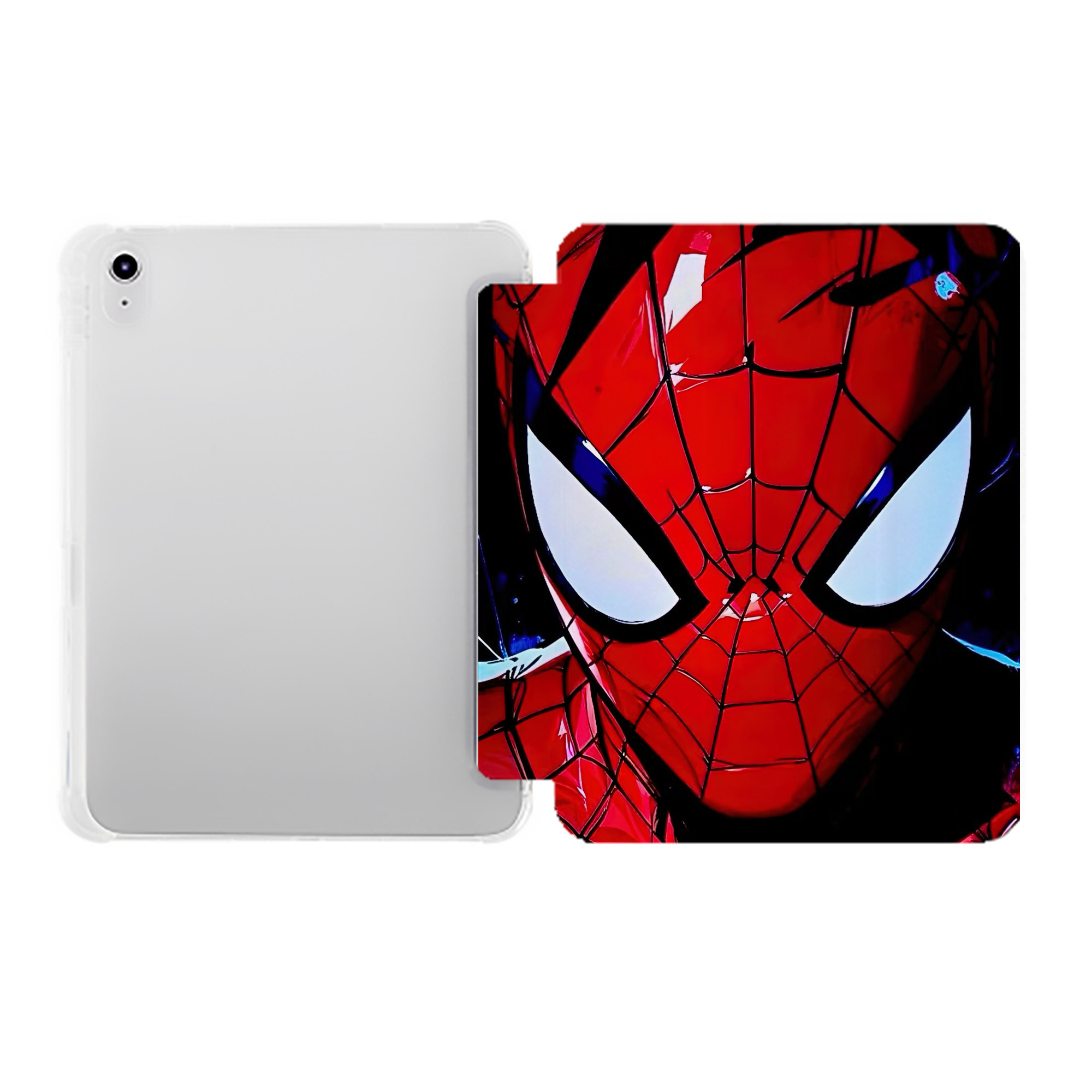 （画像用） Spider Man スパイダーマン IPad ケース ペン収納付き 三つ折りスタンド PUレザー×シリコン 対応機種9.5/10.5/10.9インチ